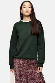 Forest green hoodie 10 styles. Forest Green Everyday Sweatshirt Topshop