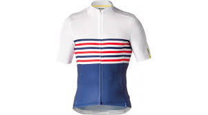 Mavic Cosmic Jersey La France Limited Edition Road Bike Jersey Short Sleeve Men Size L White Blue Red
