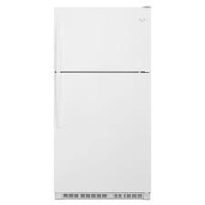 Although they look different, the capacities are almost the same. Whirlpool 20 5 Cu Ft Top Freezer Refrigerator White In The Top Freezer Refrigerators Department At Lowes Com