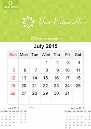 July 2015 Calendar Template Vector Free Download Free