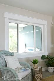 simple diy craftsman style window trim