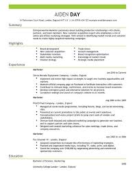 Operation Manager Template  Marketing Resume thumb Marketing Resume Resume Sample