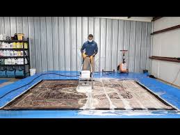 deep cleaning a dirty wool rug on our