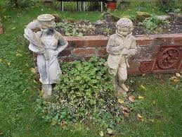 Vintage Composite Stone Garden Statue