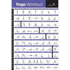 Newme Fitness Yoga Pose Exercise Poster Laminated Premium
