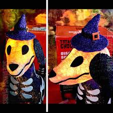 sisal skeleton dog halloween decoration