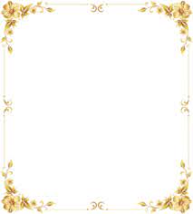 golden wedding invitation frame png