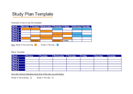 42 useful study plan templates word