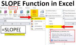 Slope Function In Excel Formula