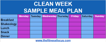 sle meal plan for beachbody s 7 day