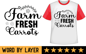 farm fresh carrots svg t shirt design