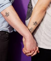 cute matching couple tattoos for