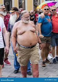 An Obese Hairy Older Man Attending the Gay Pride Parade Also Known As  Christopher Street Day CSD in Munich, Germany Editorial Stock Image - Image  of homosexuality, festivity: 151740914