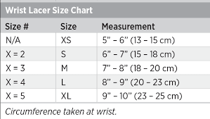 Wrist Lacer Size Chart Breg Inc