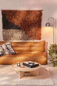 Oversized Leather Shag Wall Hanging