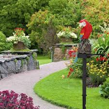 Outdoor Garden Sculptures Lamp Parrot