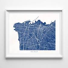 Today, i have collated some diy map home decor projects that you can do for your home. Amazon Com Beirut Lebanon Street Road Map Home Decor Poster Urban City Hometown Wall Art Print 70 Color Options Unframed Handmade