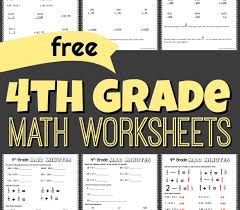 free 4th grade math worksheets