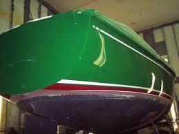 Green Awlgrip Topcoat Marine Paint Job