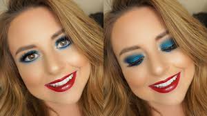 patriotic makeup tutorial red white