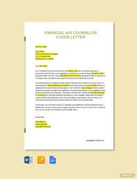 financial aid counselor cover letter in