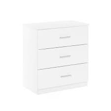 furinno tidur simple design 3 drawer dresser with handle solid white