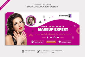 cosmetic facebook cover design template
