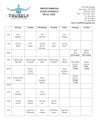 truself cl schedule 2020 truself