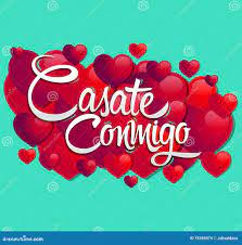 Casate Conmigo - поженитесь я испанский текст Иллюстрация вектора -  иллюстрации насчитывающей знамена, америка: 78384074