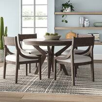 Table will accommodate 4 chairs without leaf. Round Seats 6 Kitchen Dining Room Sets Dining Table Sets You Ll Love In 2021 Wayfair