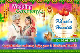wedding ceremony flex banner psd file