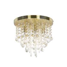 Classic Ceiling Lamp Gold With Glass