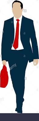 Silhouette Geschäftsmann Mann im Anzug mit Krawatte auf einem weißen  Hintergrund Stock-Vektorgrafik - Alamy