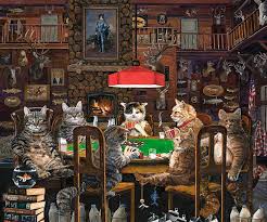 If you can't be nice, don't participate. Cats Playing Poker Painting By Julie Pace Hoff Saatchi Art