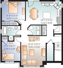 Multi Family Plan 64883 Narrow Lot