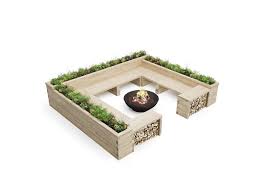 Square Fire Pit Planter Bench 4 35 X