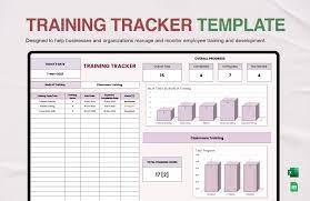 training tracker template in excel