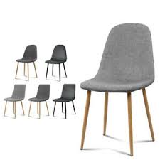 This colorful chair is a favorite among restaurants and cafes because of its classic design, durability, and how well it stacks. Artiss Dining Chairs Kitchen Chair Fabric Velvet Seat Cafe Modern Grey X4 Ebay