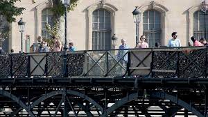 Paris Locks Down On Bridge Love Locks