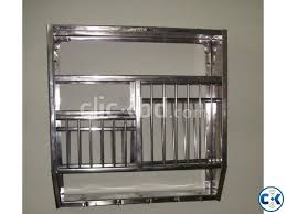Stainless Steel Wall Mounted Plate Rack
