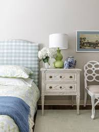 Blue Gingham Headboard With Yellow And