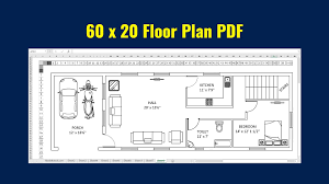 60x20 floor plan 60x20 house plan pdf