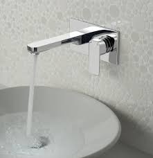 chrome wall mounted 2 hole basin mixer tap