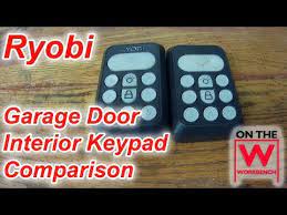 ryobi garage door opener indoor keypad