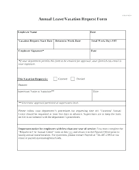 Paid Time Off Form Template Sick Leave Form Template Paid