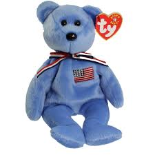 ty beanie baby america the bear blue
