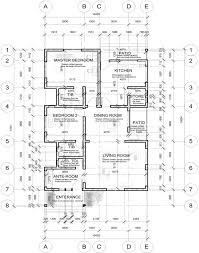 floor plan of two bedroom bungalow