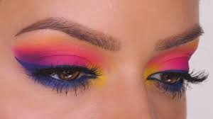bright colourful makeup tutorial
