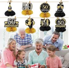 8pcs 50th anniversary decorations