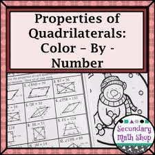Coloring qr codes for video star. Quadrilaterals Properties Of Quadrilaterals Color By Number Wintery Worksheet